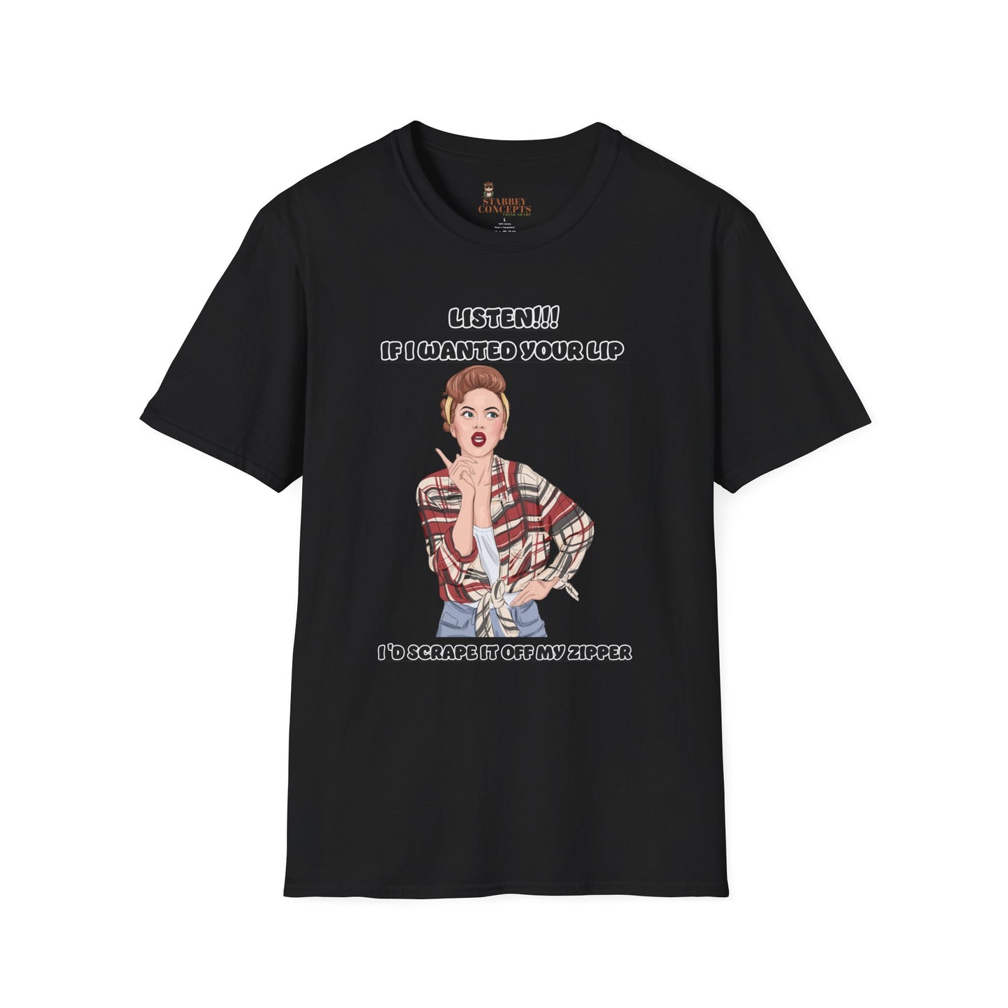 No Lip ,Sassy Graphic Tee, Funny T-Shirt
