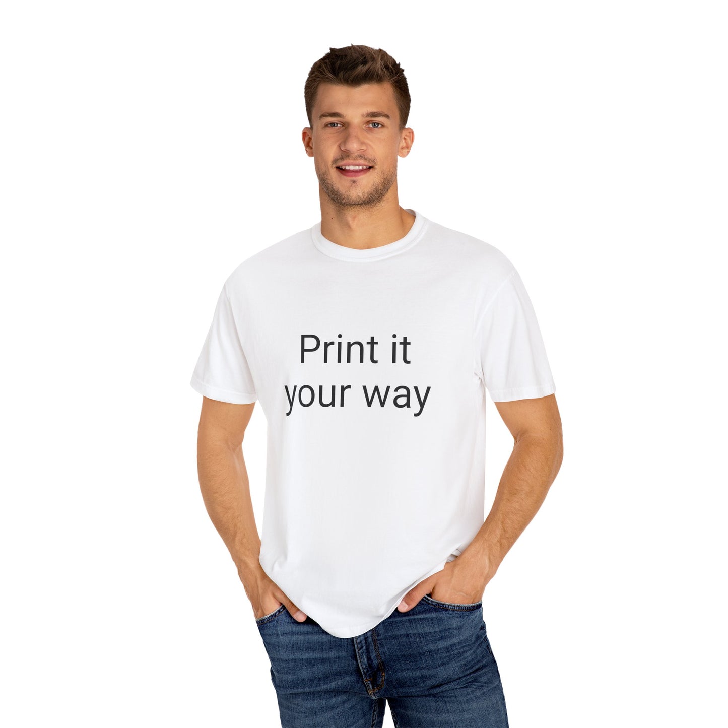 Customizable Garment-Dyed T-shirt, Personalize Your Style