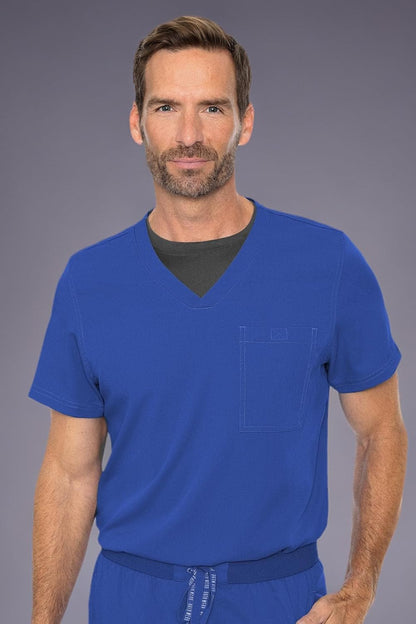Men'S Scrub Top Cadence 2-Way Stretch Technology with Ultra Soft Fabric & One Chest Pocket - MC7478