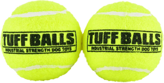 Mini Tuff Ball - Tennis Balls for Small Dogs, Great for Boredom and Aggressive Chewers, Interactive, Certified Non-Toxic, Won’T Wear down Teeth - 1.5" (Pack of 2)