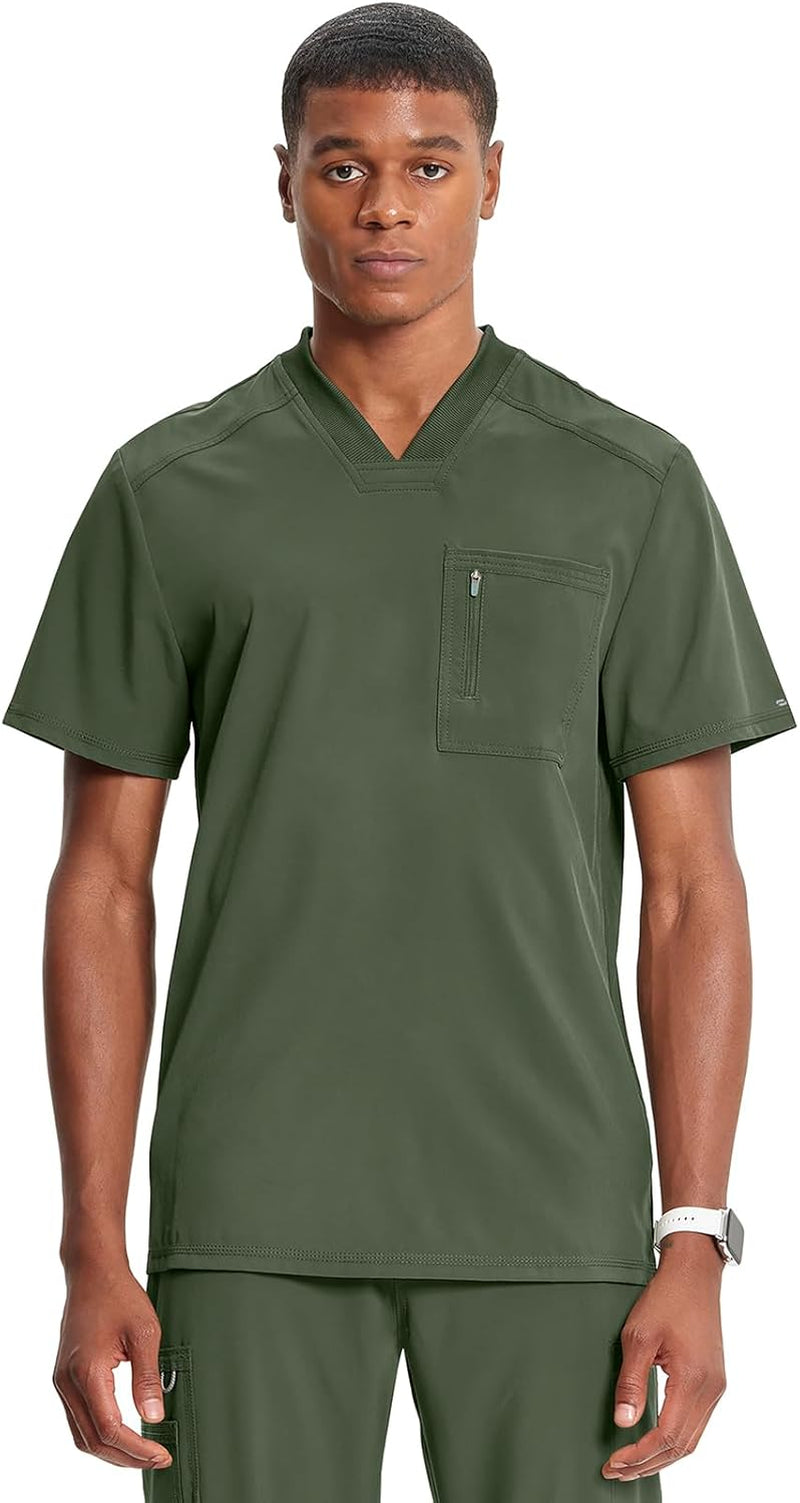 Cherokee Men Scrubs Top Tuckable V-Neck CK910A