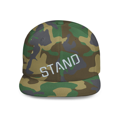 Stylish Flat Bill Snapback Hat - Stand