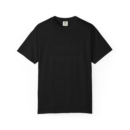 Customizable Garment-Dyed T-shirt, Personalize Your Style