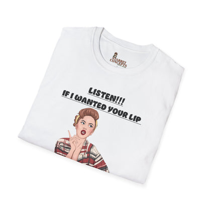 No Lip ,Sassy Graphic Tee, Funny T-Shirt