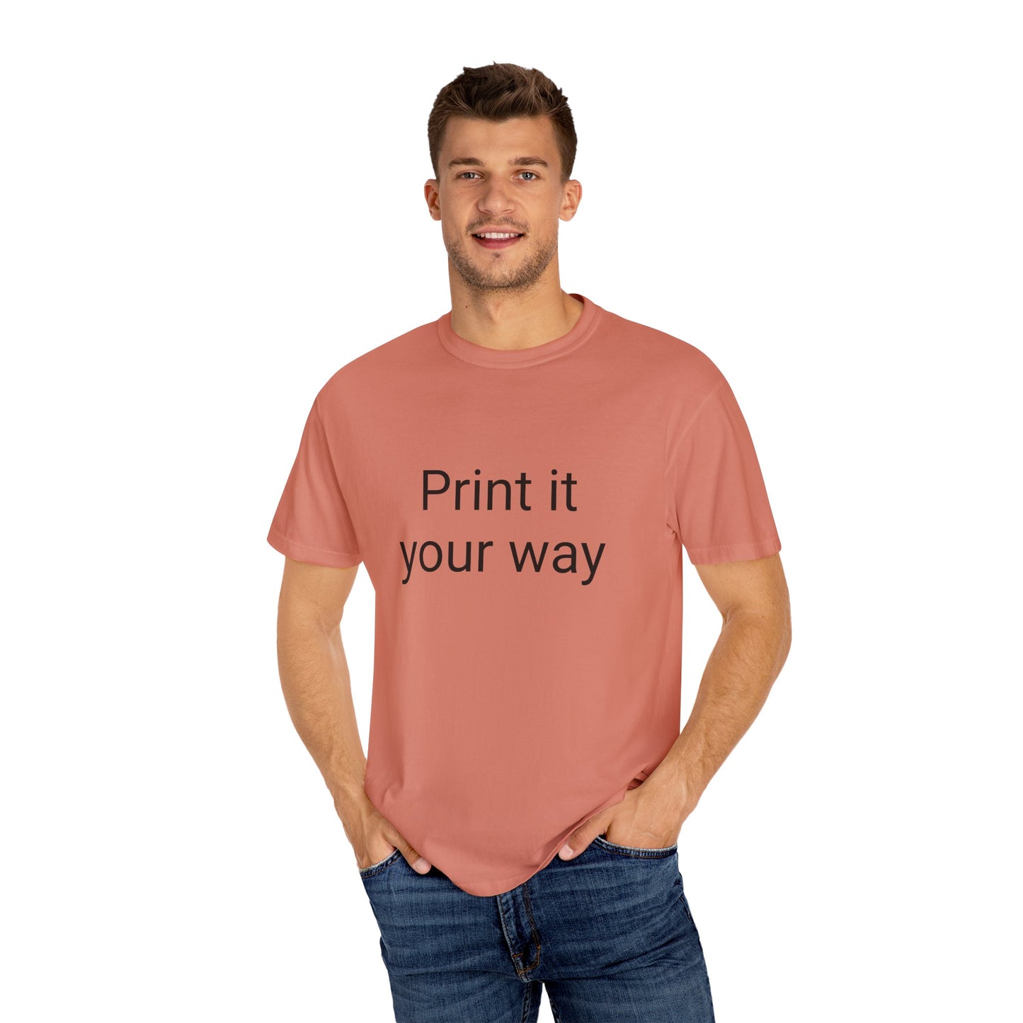 Customizable Garment-Dyed T-shirt, Personalize Your Style
