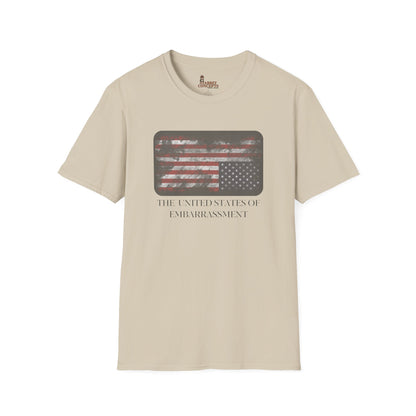 Funny USA Embarrassment T-Shirt, Unisex Humor Tee, Casual Wear, Gift for Friends, Political Humor Shirt