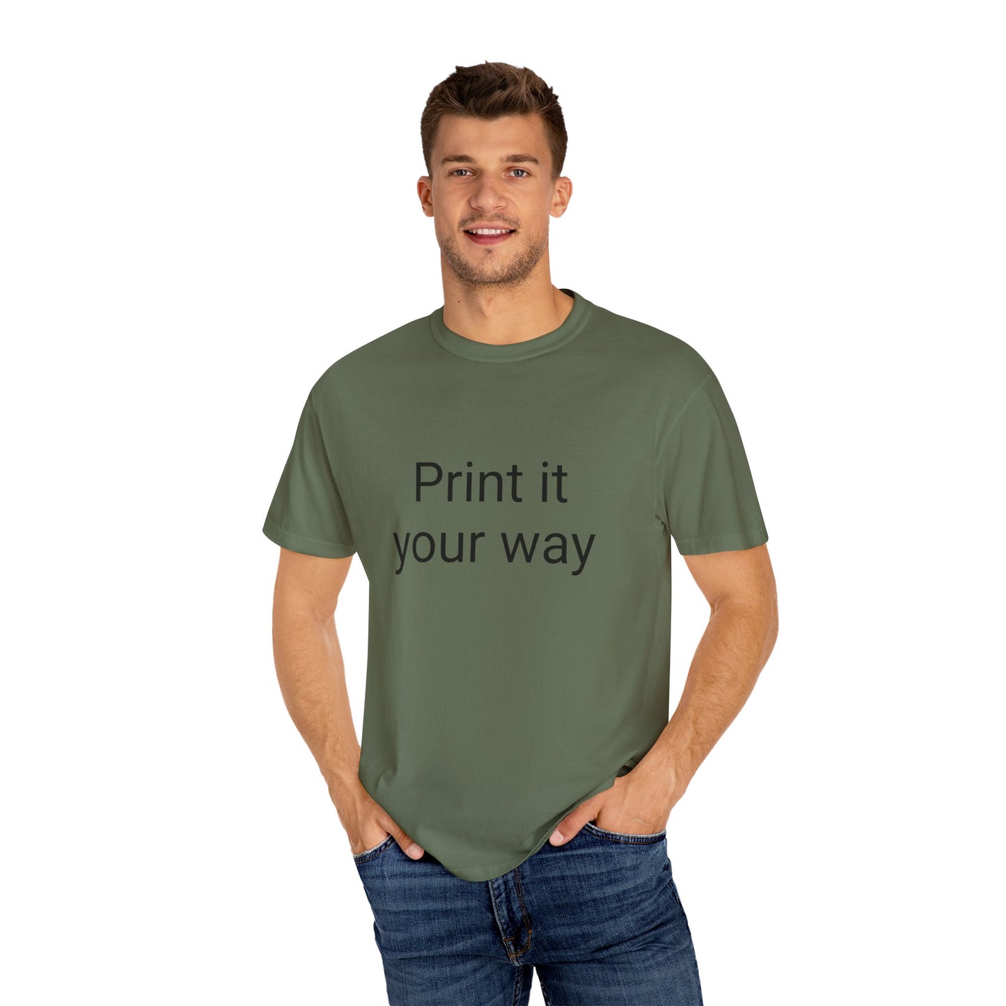 Customizable Garment-Dyed T-shirt, Personalize Your Style