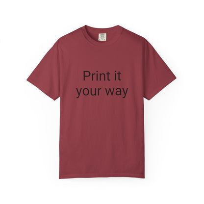 Customizable Garment-Dyed T-shirt, Personalize Your Style