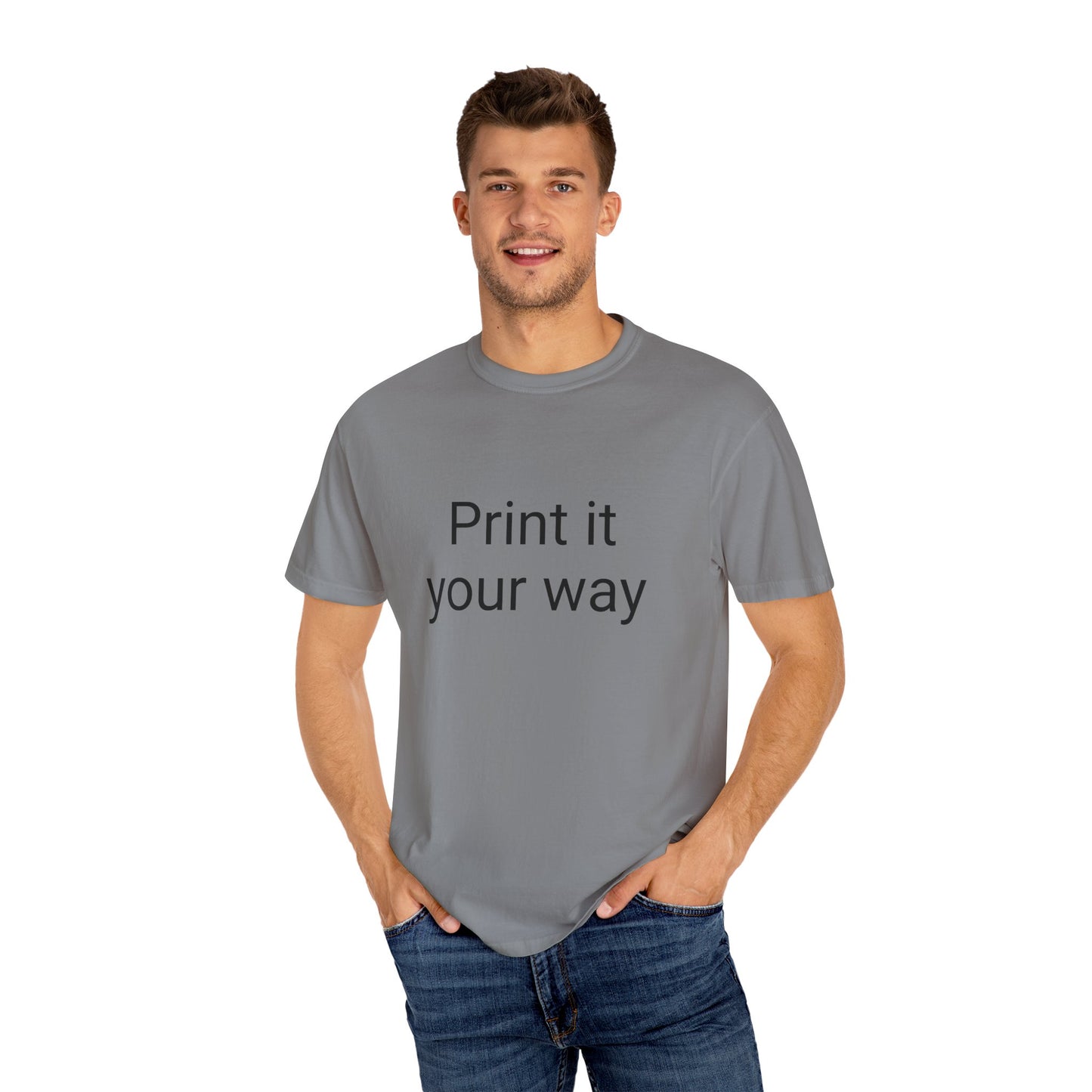 Customizable Garment-Dyed T-shirt, Personalize Your Style