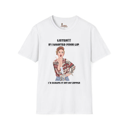 No Lip ,Sassy Graphic Tee, Funny T-Shirt