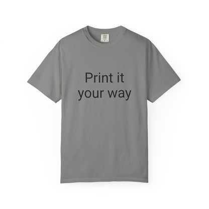 Customizable Garment-Dyed T-shirt, Personalize Your Style