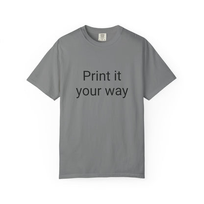 Customizable Garment-Dyed T-shirt, Personalize Your Style