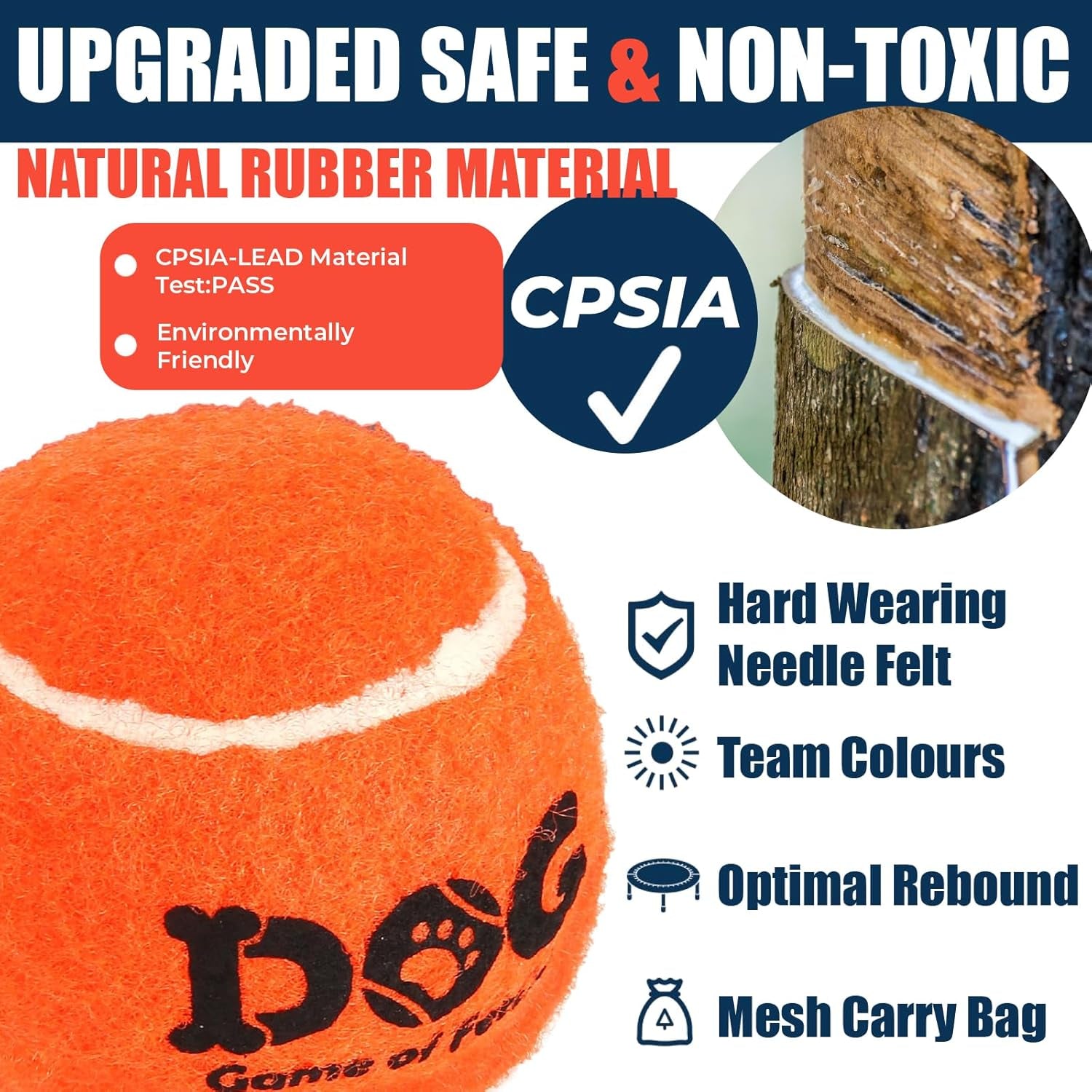 Tennis Balls for Dogs 12 Pack 2.5" Orange Dog Tennis Balls for Puppy Small Medium Dog Toys, Designed for Dogs Floating, Water-Hunting, Fetch, Fun Playing, Daily Exercise, Mid-Air Catching