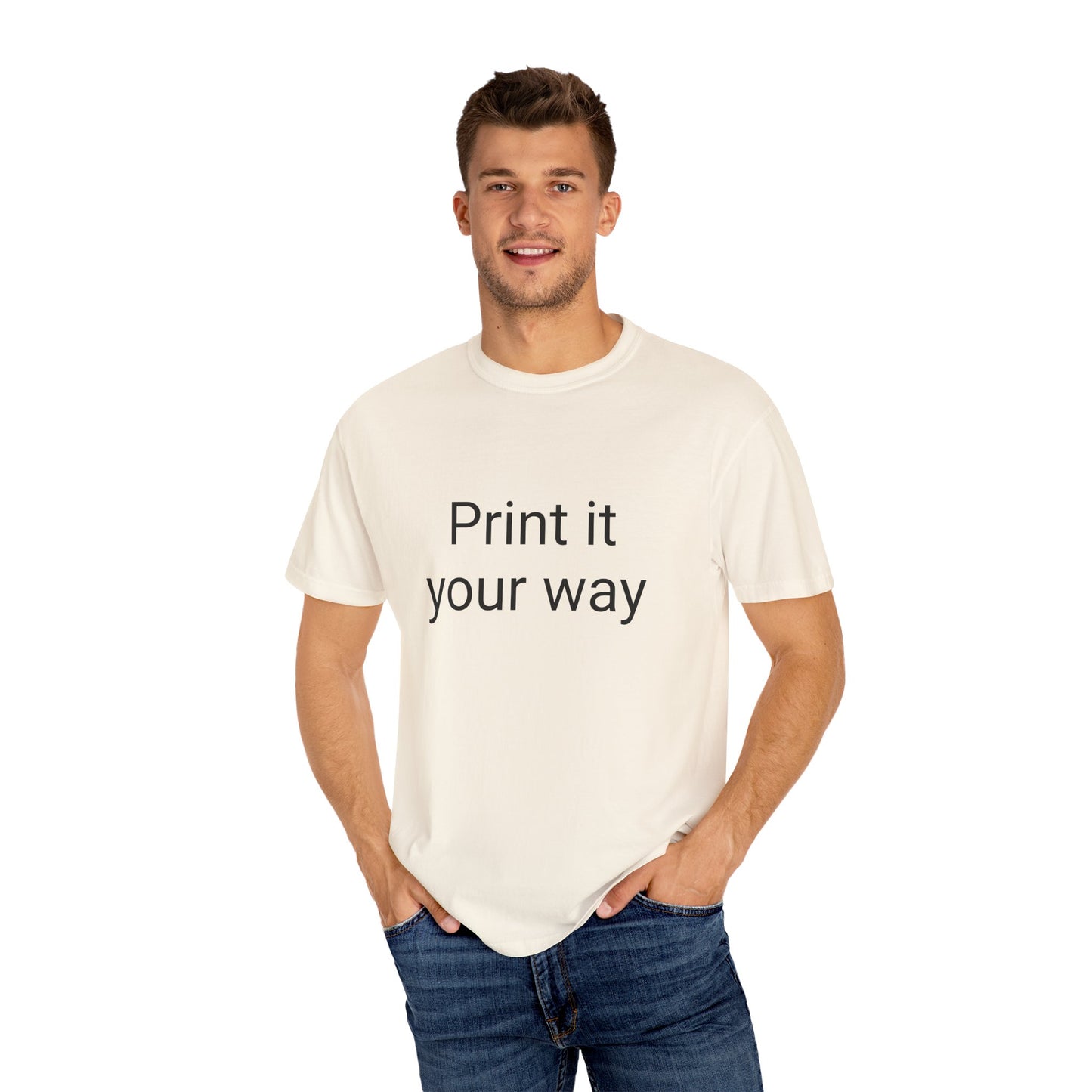 Customizable Garment-Dyed T-shirt, Personalize Your Style