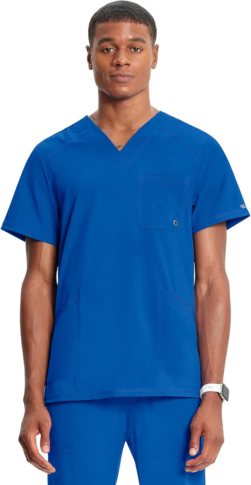 Cherokee V- Neck Men'S Scrub Top with Rib Knit Back Panels CK900A