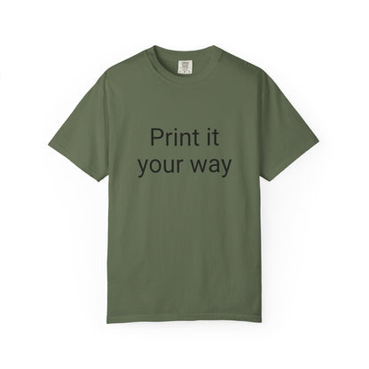 Customizable Garment-Dyed T-shirt, Personalize Your Style