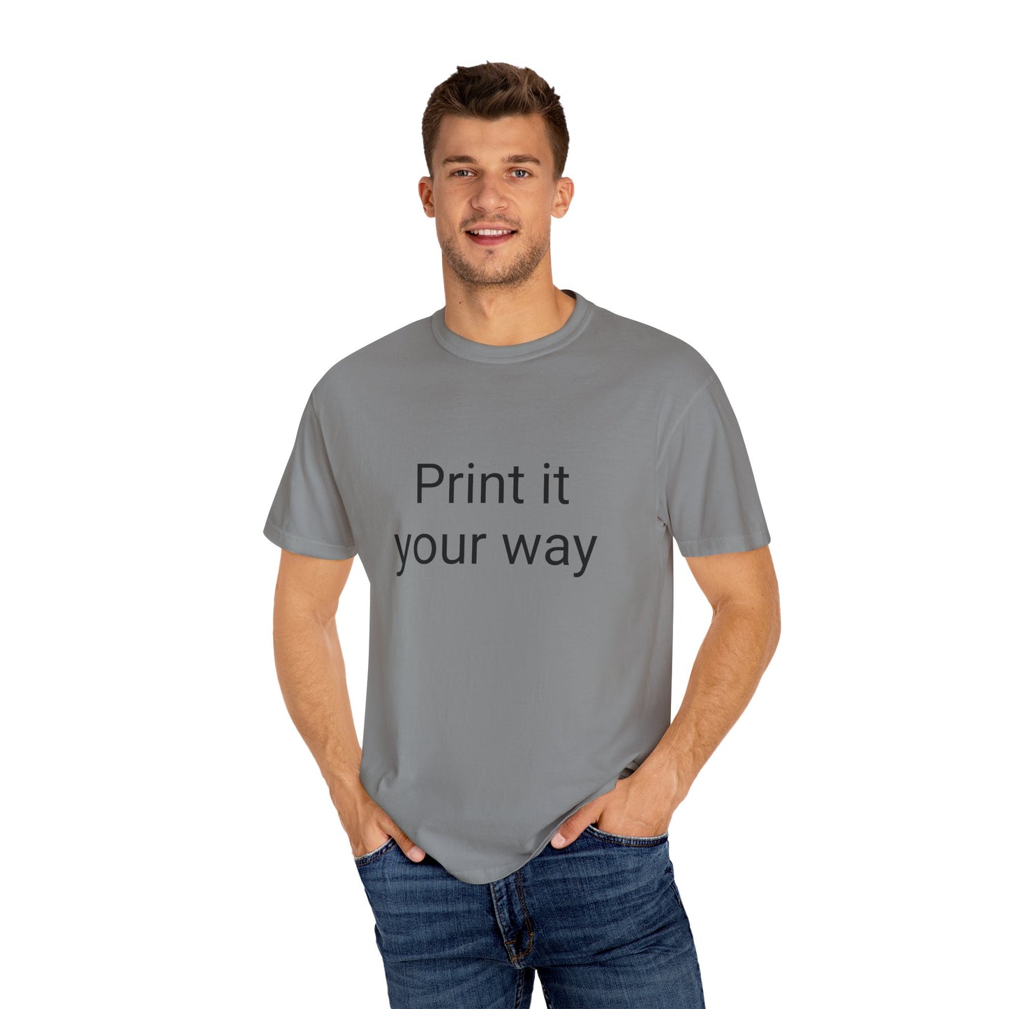 Customizable Garment-Dyed T-shirt, Personalize Your Style