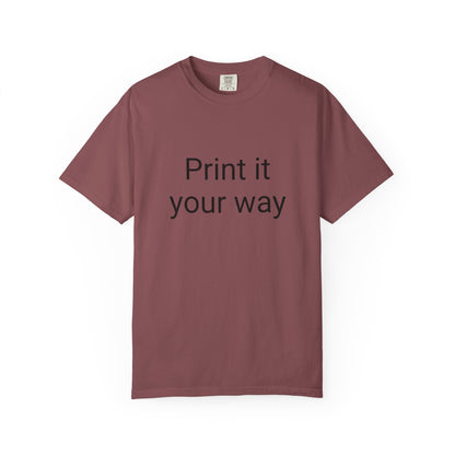 Customizable Garment-Dyed T-shirt, Personalize Your Style