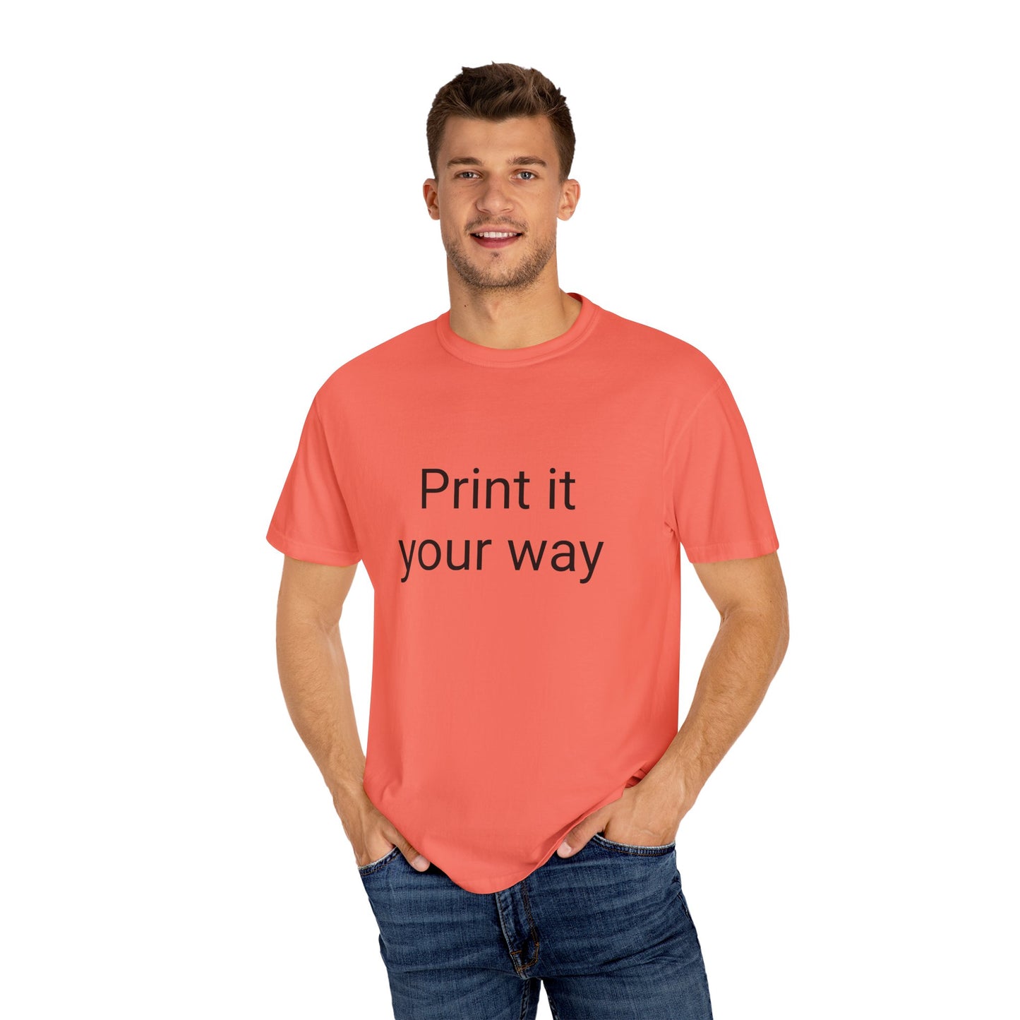Customizable Garment-Dyed T-shirt, Personalize Your Style