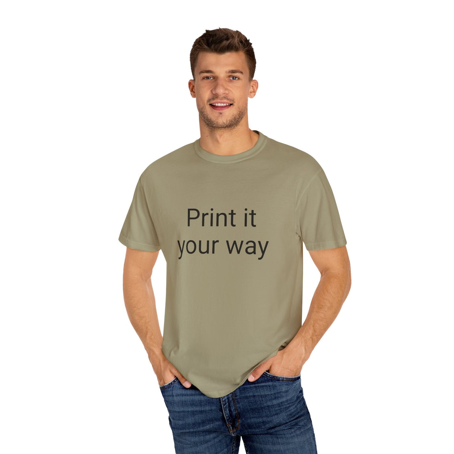 Customizable Garment-Dyed T-shirt, Personalize Your Style