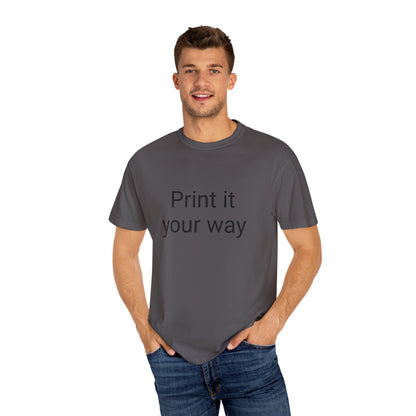 Customizable Garment-Dyed T-shirt, Personalize Your Style