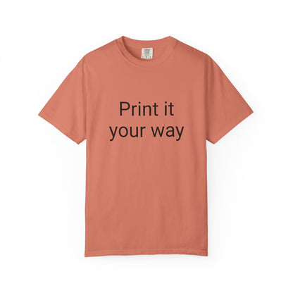 Customizable Garment-Dyed T-shirt, Personalize Your Style