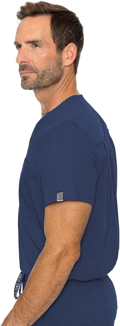 Men'S Scrub Top Cadence 2-Way Stretch Technology with Ultra Soft Fabric & One Chest Pocket - MC7478
