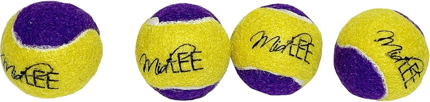 Squeaky Mini Tennis Ball for Dogs 1.5"- Pack of 12 (Yellow/Purple)