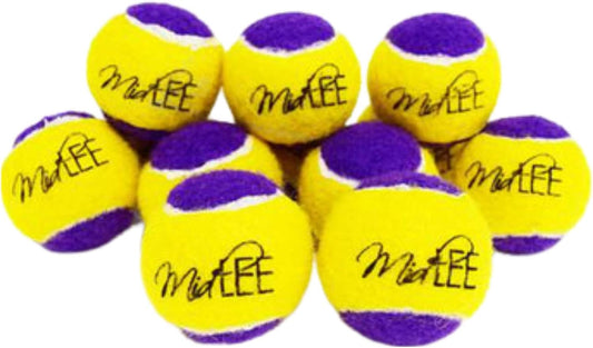 Squeaky Mini Tennis Ball for Dogs 1.5"- Pack of 12 (Yellow/Purple)
