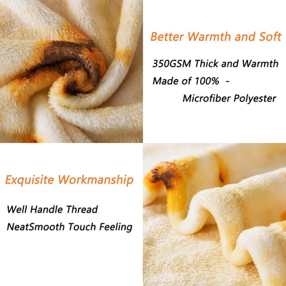 Burritos Tortilla Fleece 66"*90" Bed Blanket with Eye Mask & Headband for All Seasons,Throw Thicken Warm Fuzzy Microplush Lightweight Thermal Fleece Taco Blankets for Bed and Sofa-Twin Size