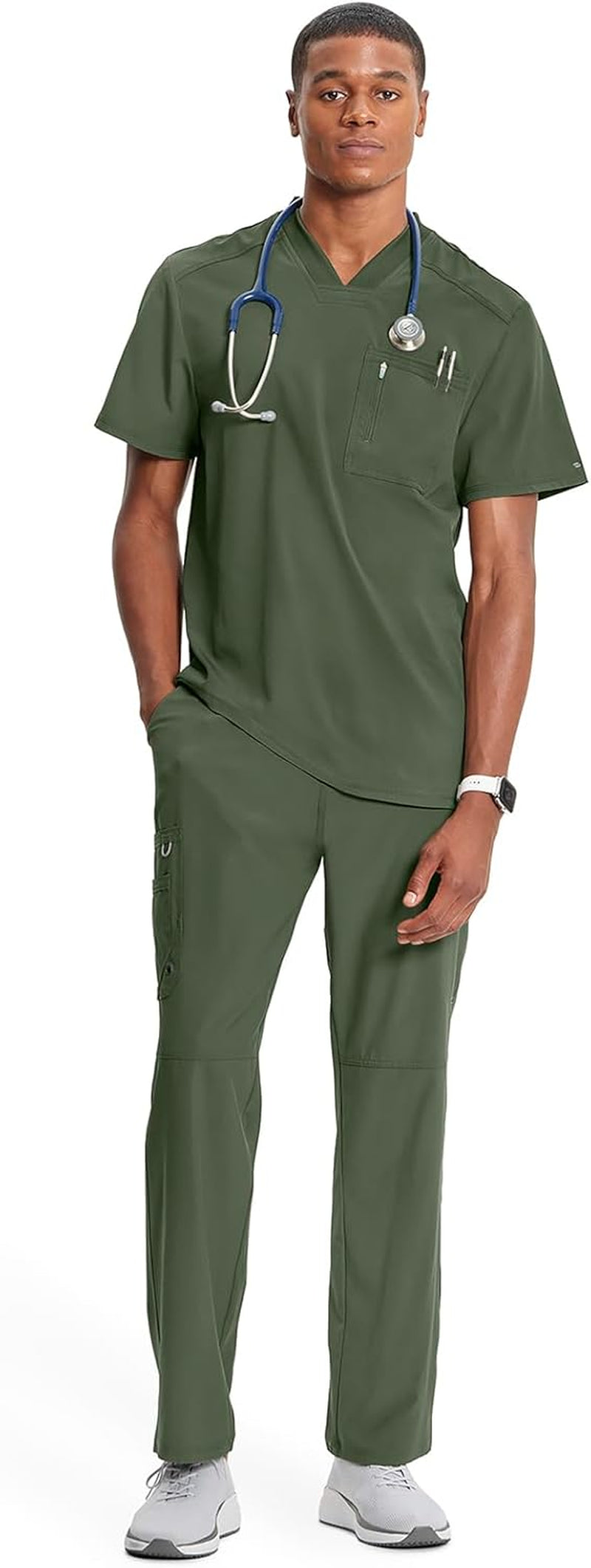 Cherokee Men Scrubs Top Tuckable V-Neck CK910A