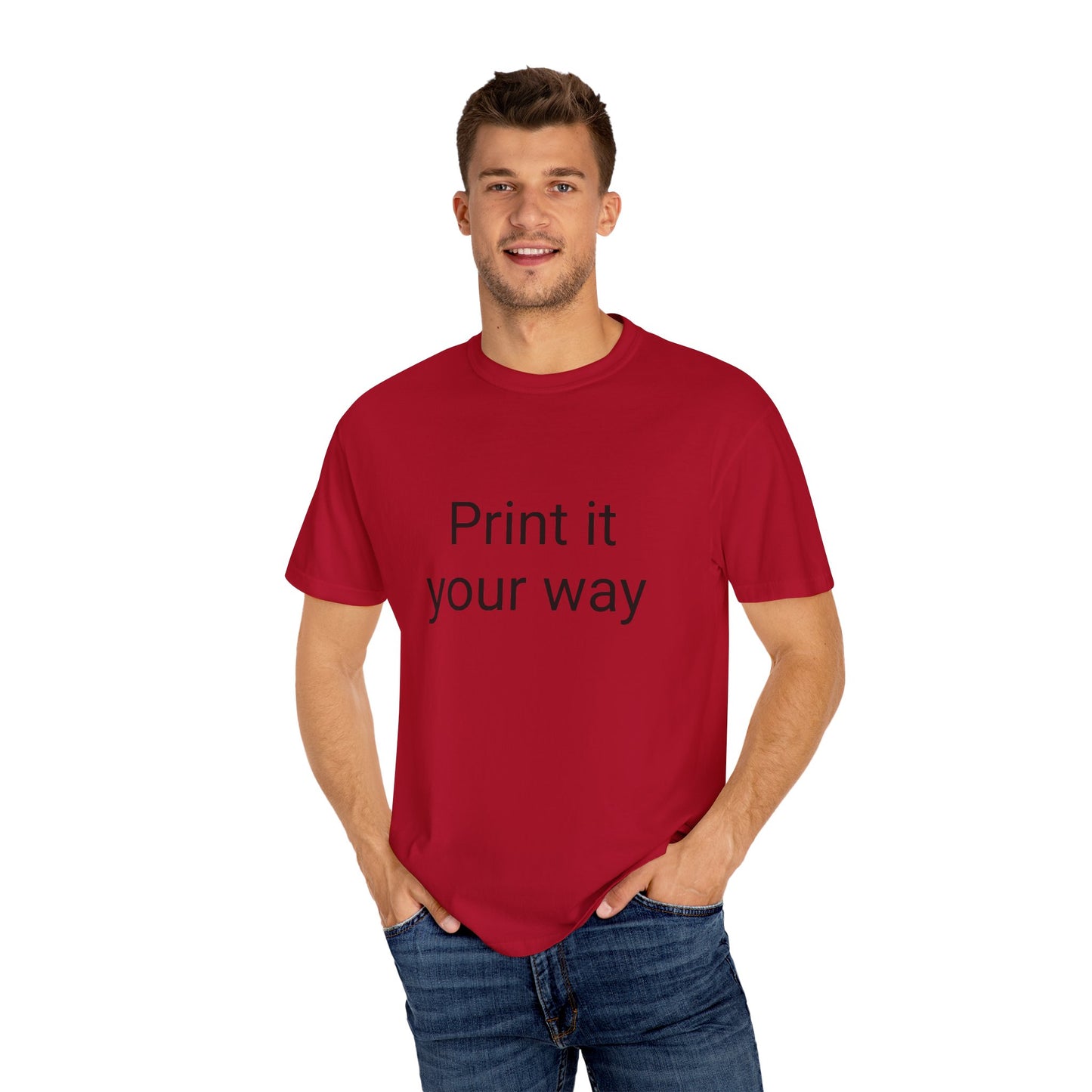 Customizable Garment-Dyed T-shirt, Personalize Your Style