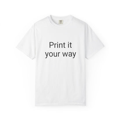 Customizable Garment-Dyed T-shirt, Personalize Your Style