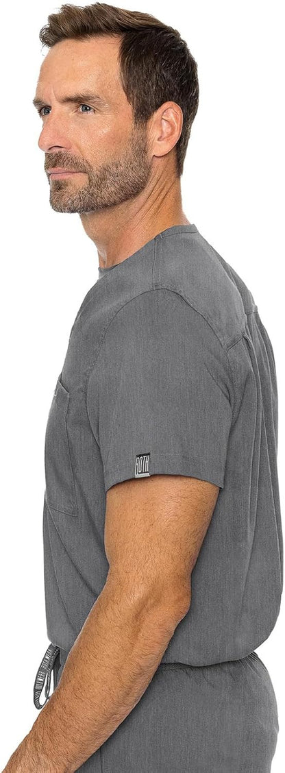 Men'S Scrub Top Cadence 2-Way Stretch Technology with Ultra Soft Fabric & One Chest Pocket - MC7478