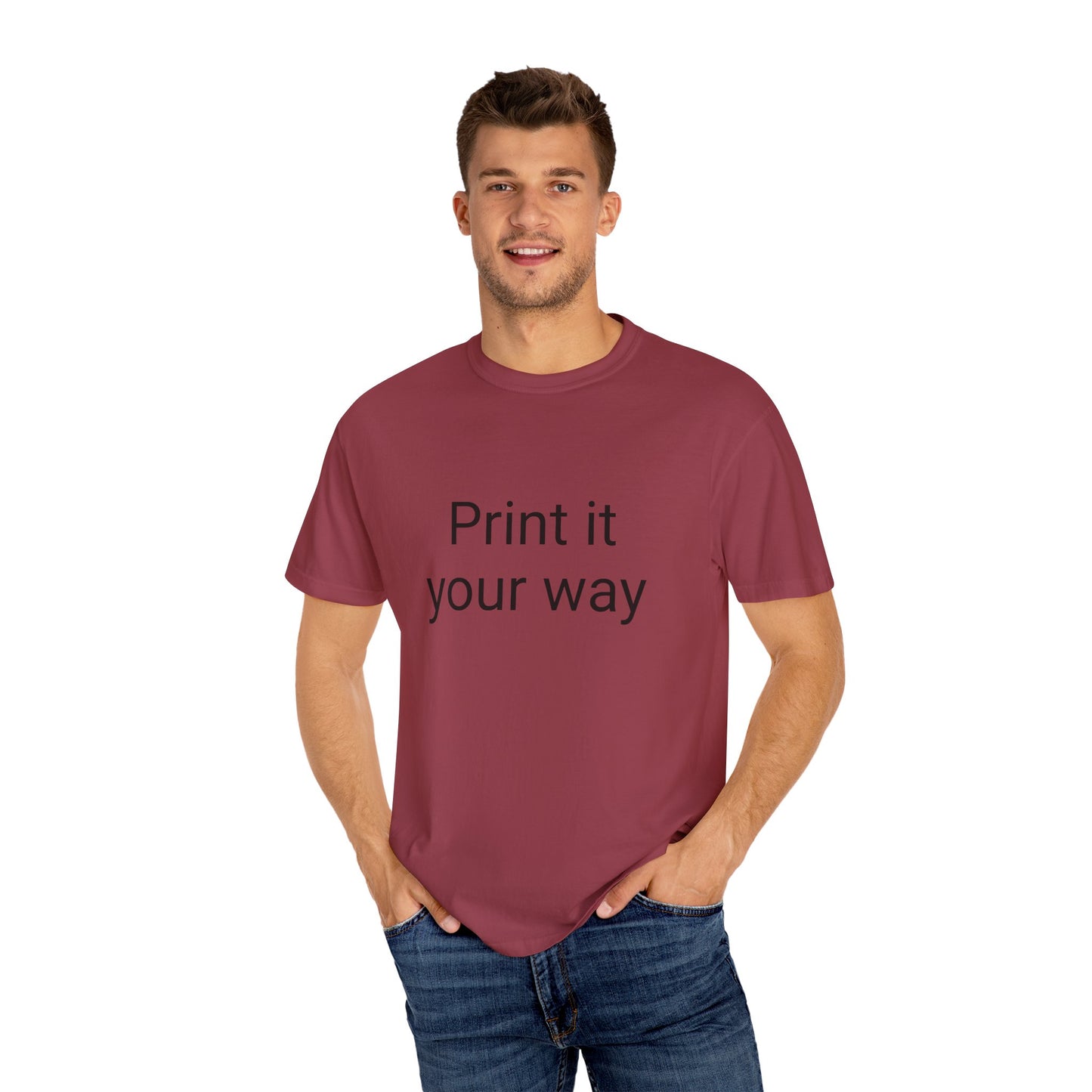 Customizable Garment-Dyed T-shirt, Personalize Your Style