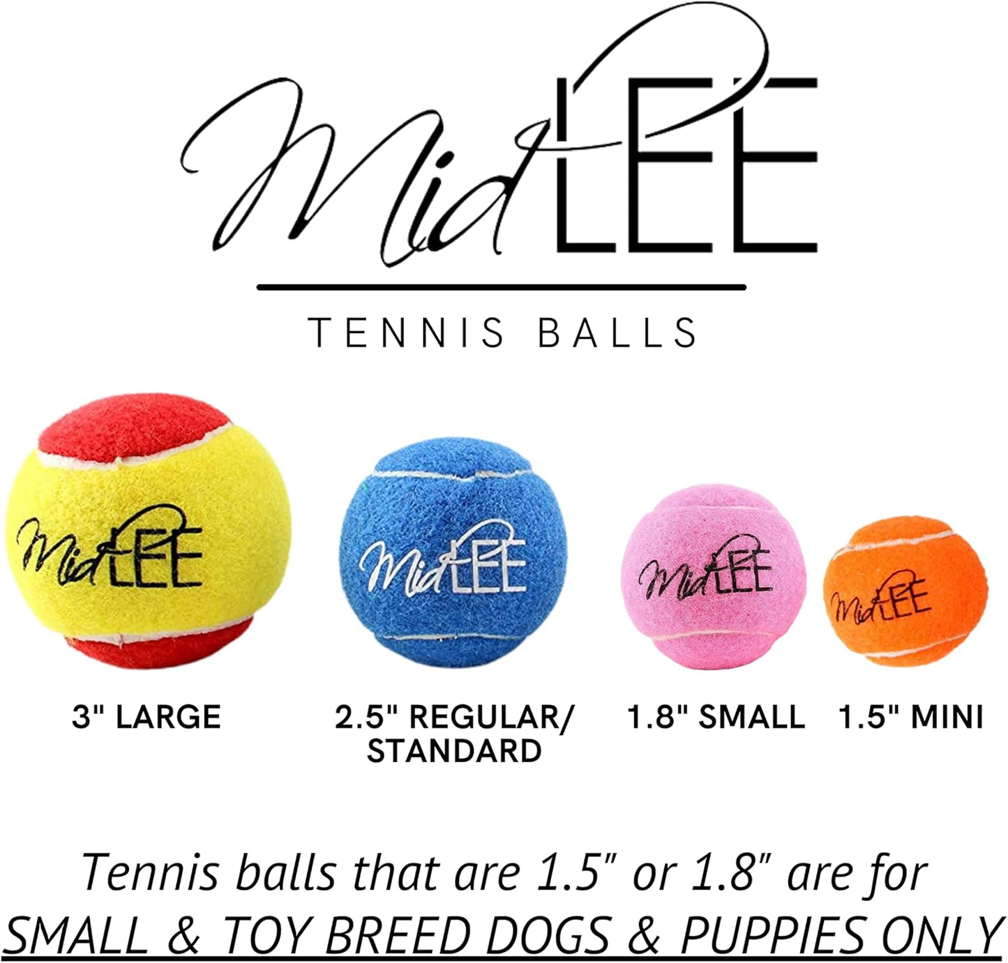1.5" Mini Dog Tennis Balls Bulk Set of 25 Assorted Colors