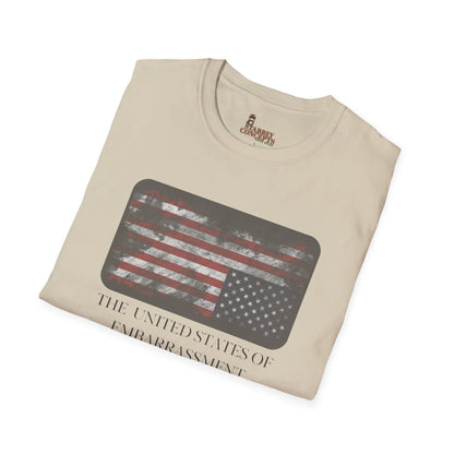 Funny USA Embarrassment T-Shirt, Unisex Humor Tee, Casual Wear, Gift for Friends, Political Humor Shirt