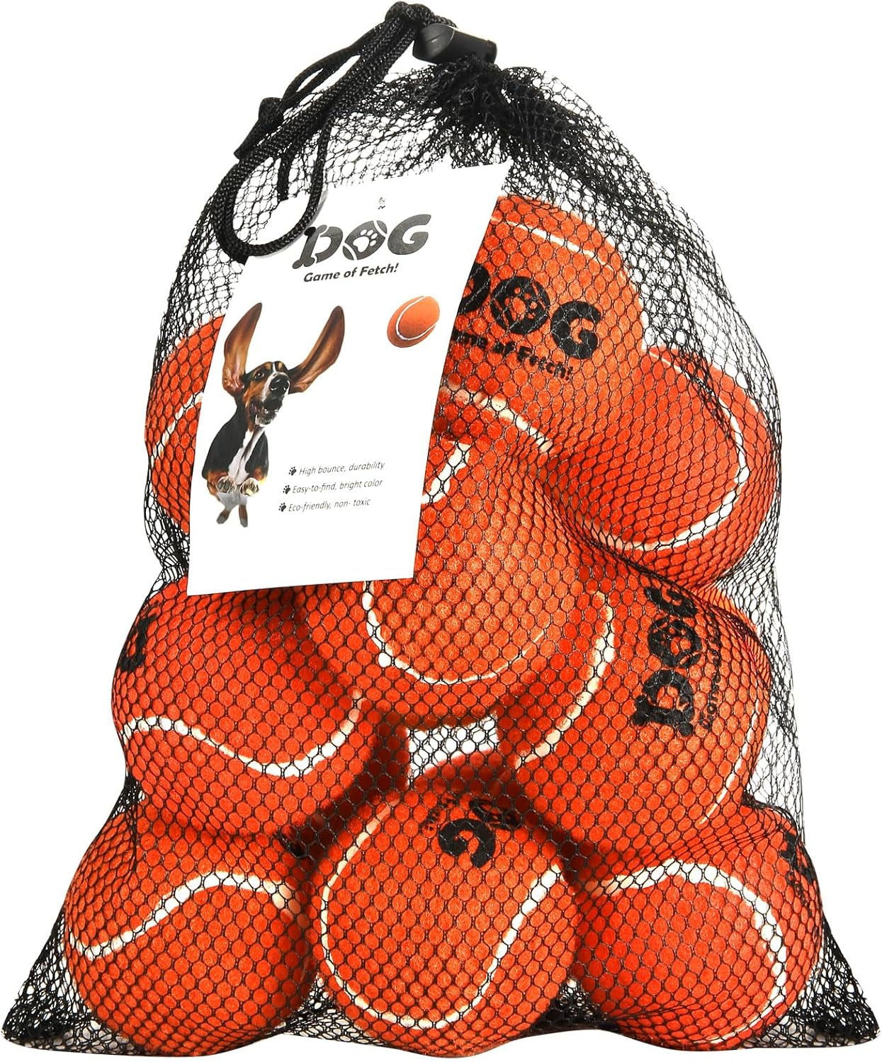 Tennis Balls for Dogs 12 Pack 2.5" Orange Dog Tennis Balls for Puppy Small Medium Dog Toys, Designed for Dogs Floating, Water-Hunting, Fetch, Fun Playing, Daily Exercise, Mid-Air Catching