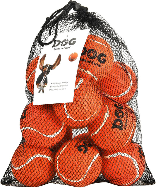 Tennis Balls for Dogs 12 Pack 2.5" Orange Dog Tennis Balls for Puppy Small Medium Dog Toys, Designed for Dogs Floating, Water-Hunting, Fetch, Fun Playing, Daily Exercise, Mid-Air Catching
