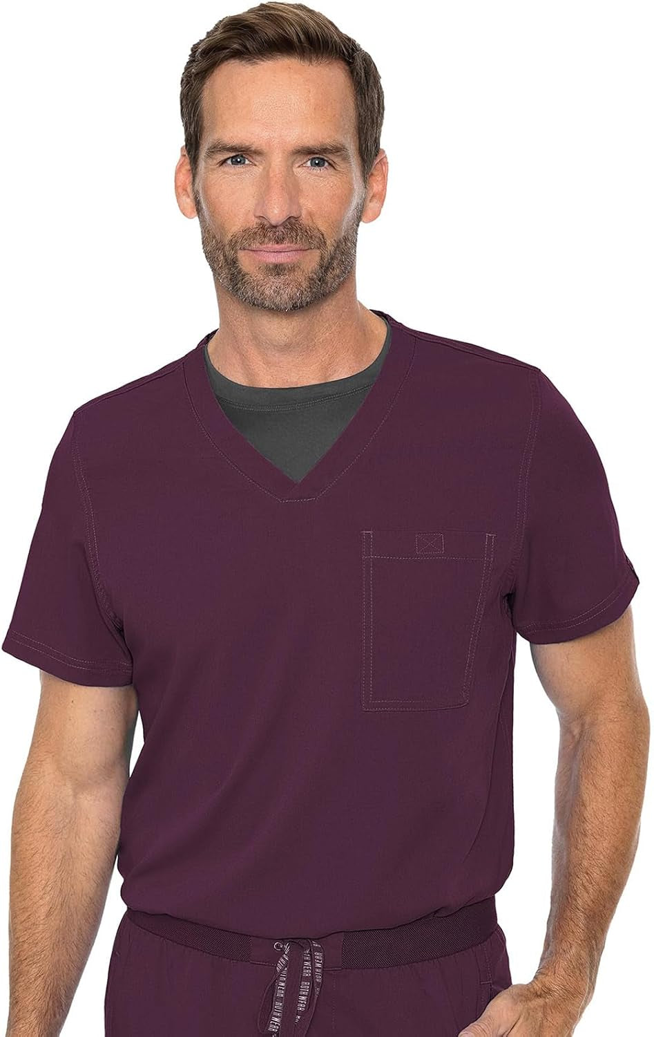 Men'S Scrub Top Cadence 2-Way Stretch Technology with Ultra Soft Fabric & One Chest Pocket - MC7478
