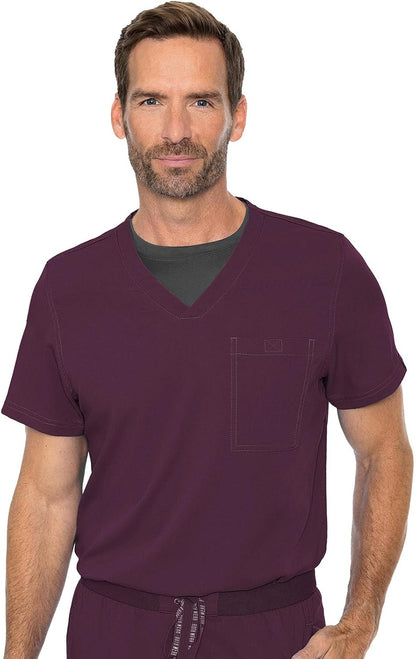 Men'S Scrub Top Cadence 2-Way Stretch Technology with Ultra Soft Fabric & One Chest Pocket - MC7478