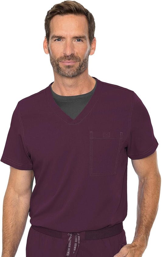 Men'S Scrub Top Cadence 2-Way Stretch Technology with Ultra Soft Fabric & One Chest Pocket - MC7478