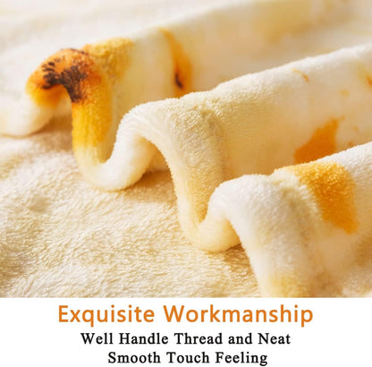 Burritos Tortilla Fleece 66"*90" Bed Blanket with Eye Mask & Headband for All Seasons,Throw Thicken Warm Fuzzy Microplush Lightweight Thermal Fleece Taco Blankets for Bed and Sofa-Twin Size