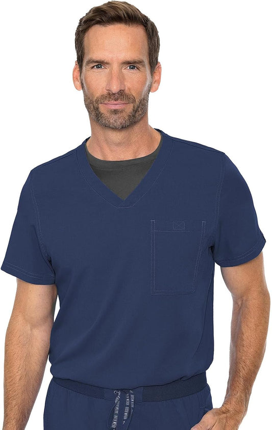 Men'S Scrub Top Cadence 2-Way Stretch Technology with Ultra Soft Fabric & One Chest Pocket - MC7478