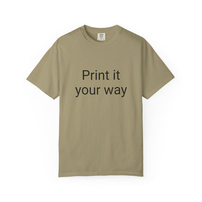 Customizable Garment-Dyed T-shirt, Personalize Your Style