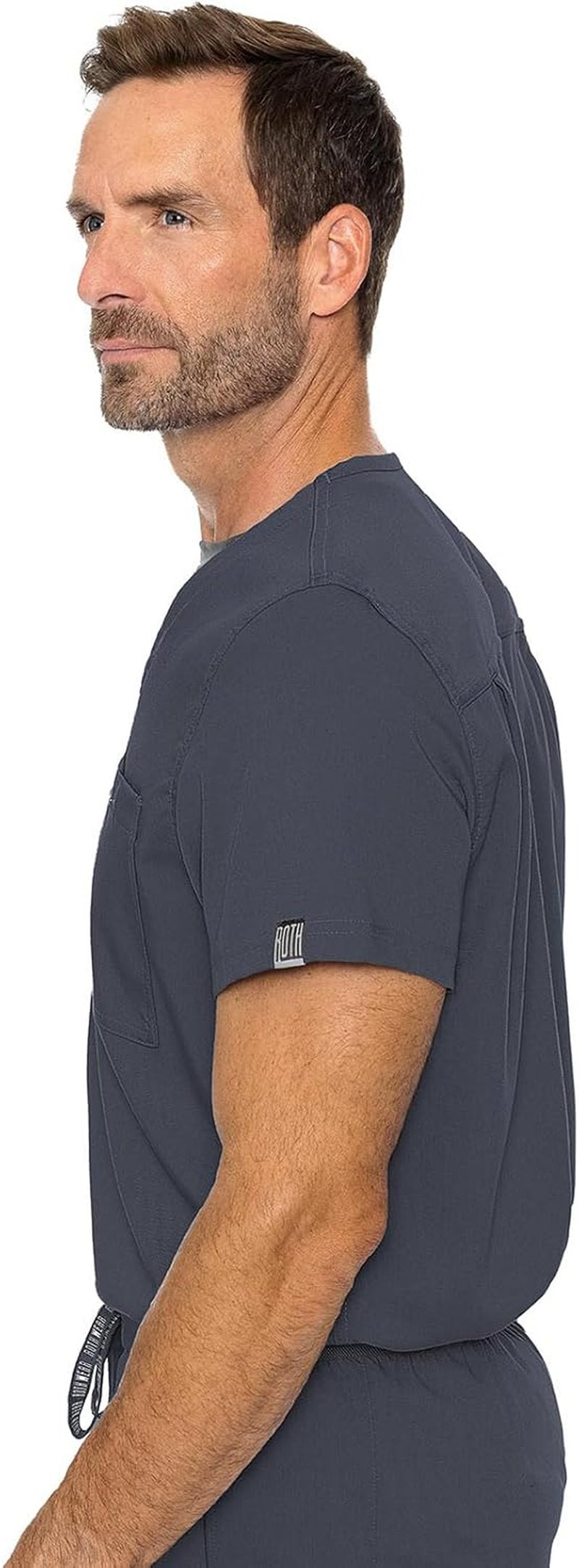 Men'S Scrub Top Cadence 2-Way Stretch Technology with Ultra Soft Fabric & One Chest Pocket - MC7478