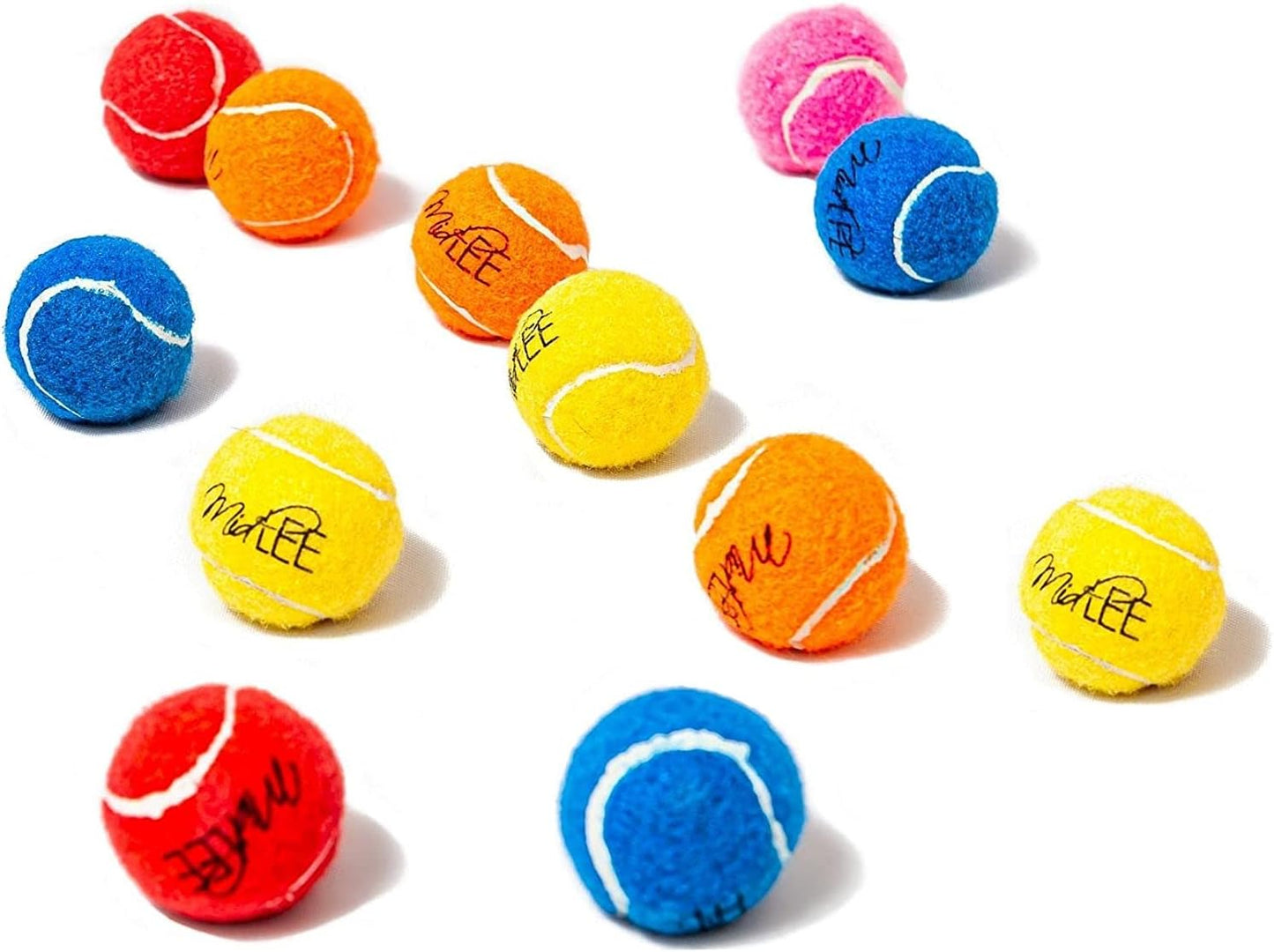 1.5" Mini Dog Tennis Balls Bulk Set of 25 Assorted Colors