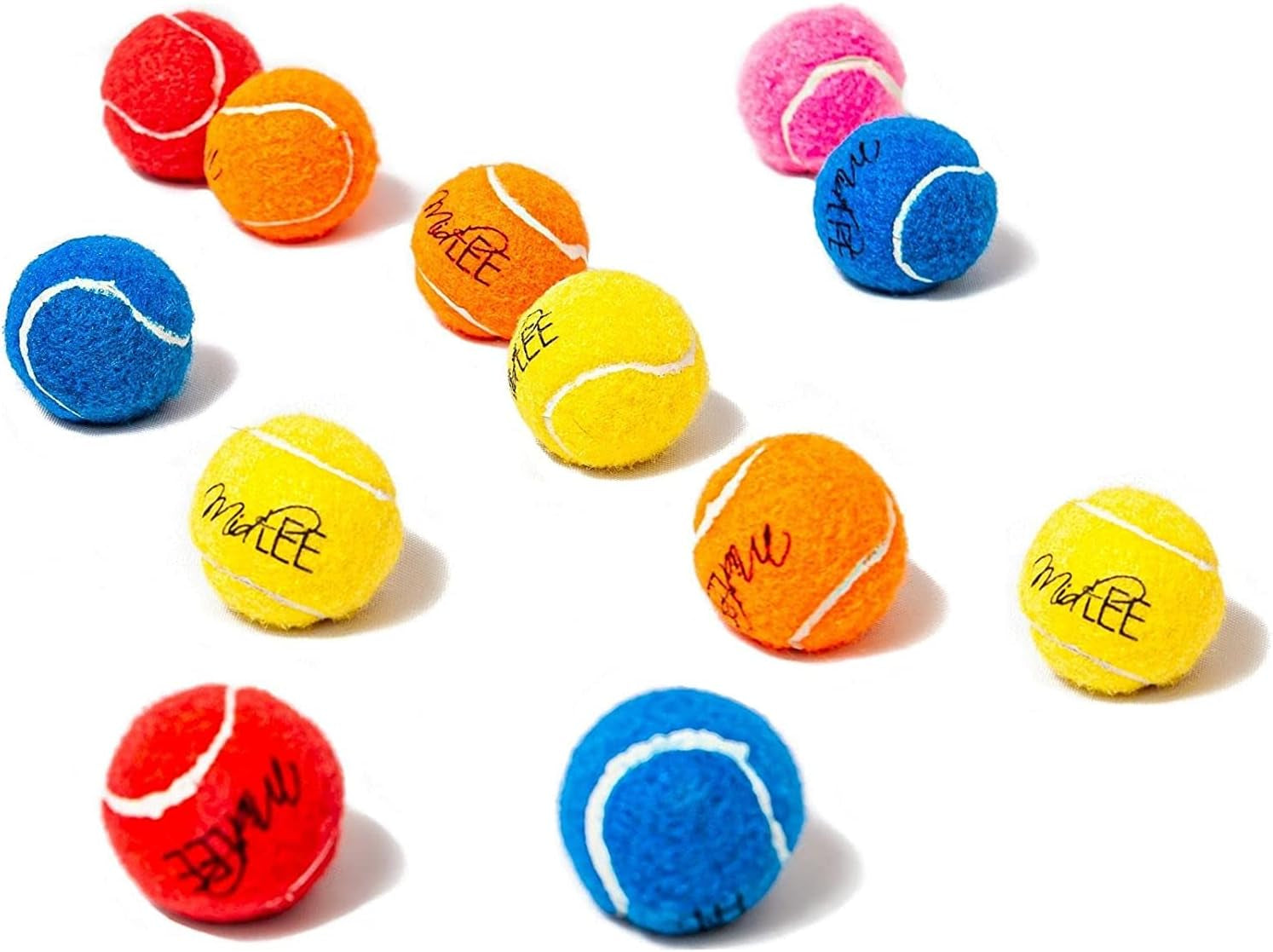 1.5" Mini Dog Tennis Balls Bulk Set of 25 Assorted Colors