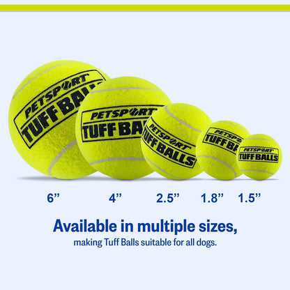 Mini Tuff Ball - Tennis Balls for Small Dogs, Great for Boredom and Aggressive Chewers, Interactive, Certified Non-Toxic, Won’T Wear down Teeth - 1.5" (Pack of 2)