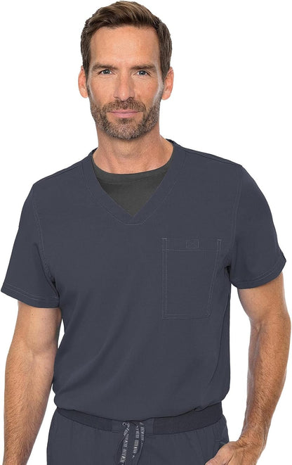 Men'S Scrub Top Cadence 2-Way Stretch Technology with Ultra Soft Fabric & One Chest Pocket - MC7478